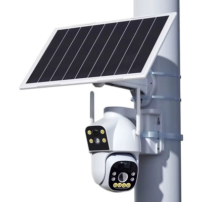[PRE-ORDER] DUAL LENS PTZ SLIMME PTZ BEVEILIGINGS CAMERA MET ZONNEPANEEL