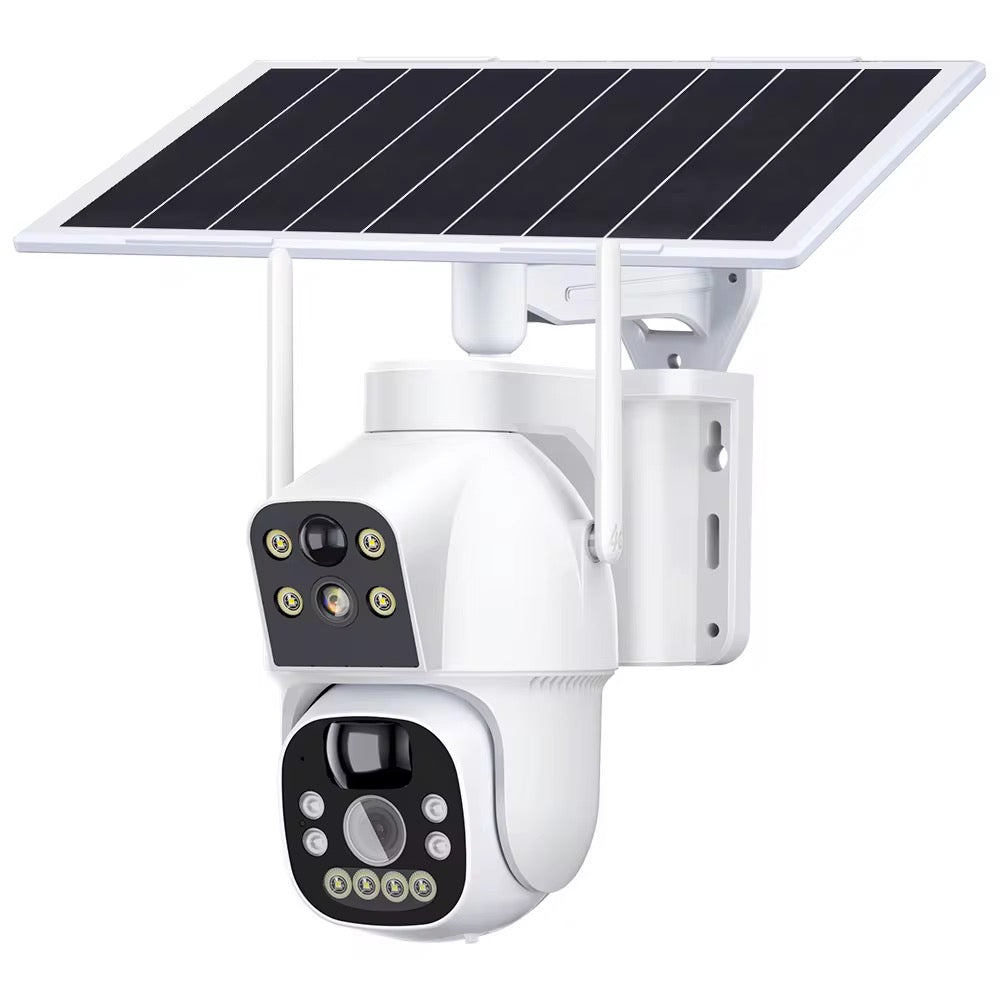 [PRE-ORDER] DUAL LENS PTZ SLIMME PTZ BEVEILIGINGS CAMERA MET ZONNEPANEEL